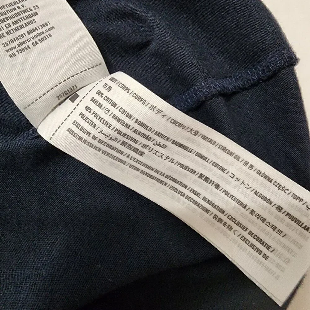 3 Abercrombie Kids 15/16  Girls Tees & Tie‎ Front Tank Navy Stripe